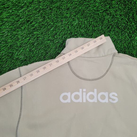Vintage Y2K Adidas Track Jacket XL 26x28 Khaki Beige - Picture 5 of 16